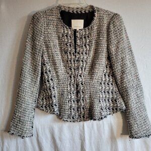 Rebecca Taylor Mixed Tweed Jacket (BLACK COMBO) Size 6